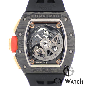 リシャール・ミル RICHARD MILLE オートマティック フライバック クロノグラフ ロータスF1チーム ロマン・グロージャン RM011 AO RG-CA